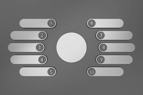 Metal layout design. 3D rendering. Stock Illustration