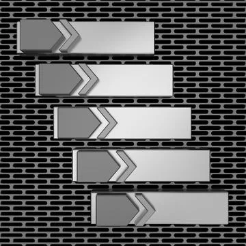 Metal layout design. 3D rendering. Stock Illustration