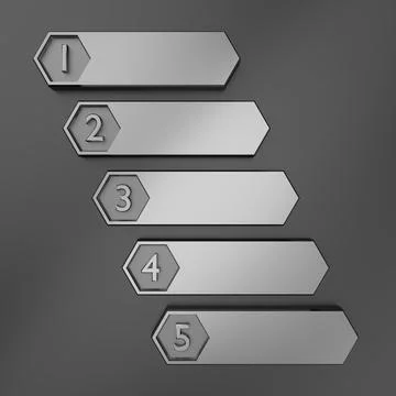 Metal layout design. 3D rendering. Stock Illustration