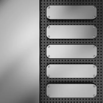 Metal layout design. 3D rendering. Stock Illustration