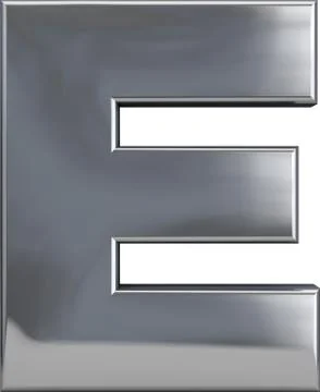 Metal letter e Stock Illustration
