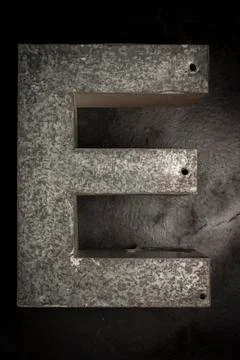 Metal letter E Stock Photos