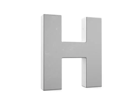 Metal letter H Stock Illustration