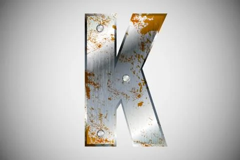 Metal letters of the alphabet Stock Illustration