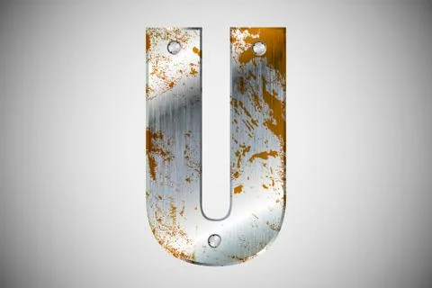 Metal letters of the alphabet Stock Illustration