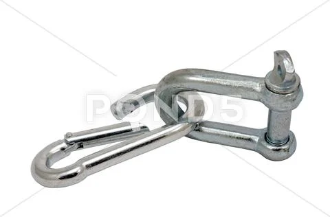 Metal link, shackle Stock Photos