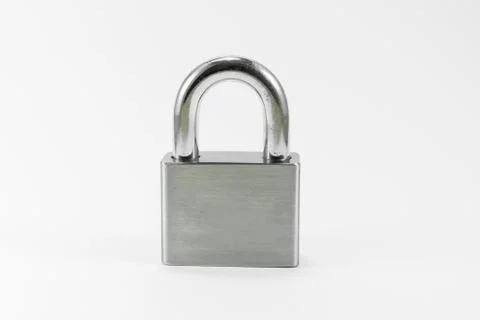 Metal lock on white background Stock Photos