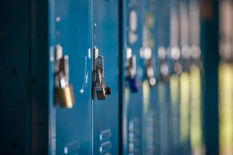 Metal locker with locks Stock Photos