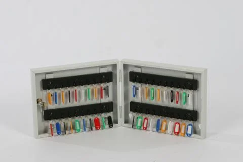 Metal locker, on a white background Stock Photos