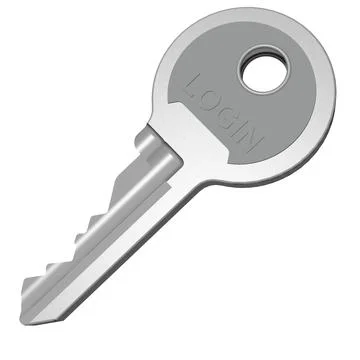Metal Login Key 스톡 일러스트