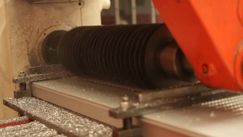 Metal machine working Stock Footage