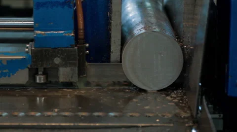 Metal machining cutting process of blank detail Stock Footage 58051844