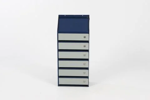 Metal mailbox, on a white background Stock Photos