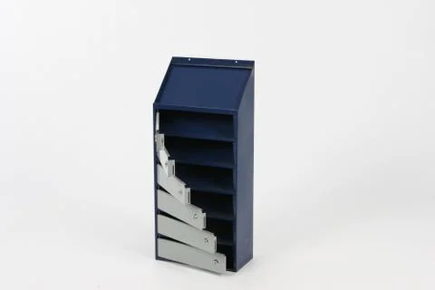 Metal mailbox, on a white background Stock Photos