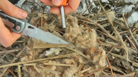 Metal match Stock Footage 47654585