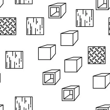 Metal Material Construction Beam Vector Seamless Pattern Illustrazione stock