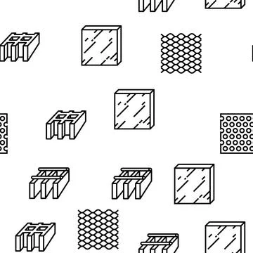 Metal Material Construction Beam Vector Seamless Pattern Illustrazione stock