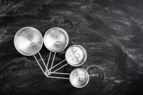 Metal measuring spoons Stock Photos