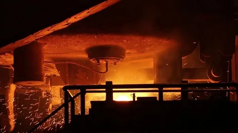 Metal melting industry Stock Footage 72756361