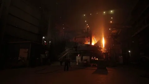 Metal melting industry Stock Footage 72759906