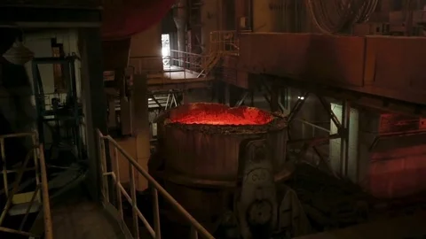 Metal melting industry Stock Footage 72760825