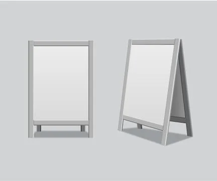 Metal menu announcement board. Vector advertising elements. 库存插图