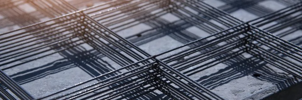 Metal mesh folded into a flat stack Stock Photos