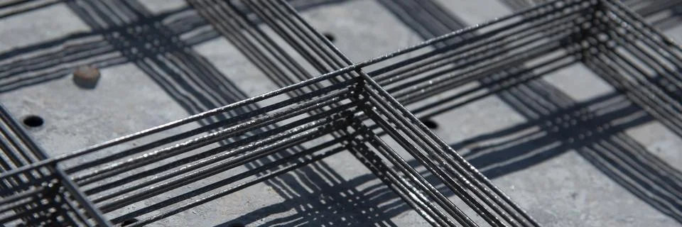 Metal mesh folded into a flat stack Stock Photos
