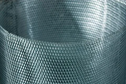 Metal mesh grate Stock Photos