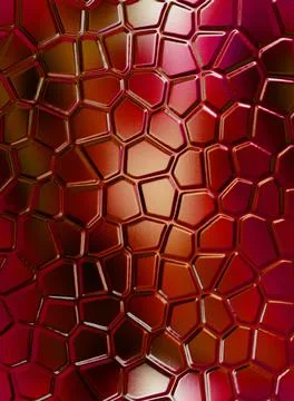 Metal mesh on a red background. Red texture with highlights of light. Stock Illustration