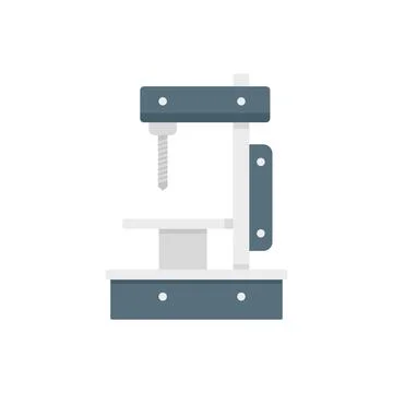 Metal milling machine icon flat isolated Stock Illustration
