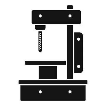 Metal milling machine icon, simple style Stockillustratie