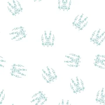 Metal monster glyph seamless pattern Illustrazione stock