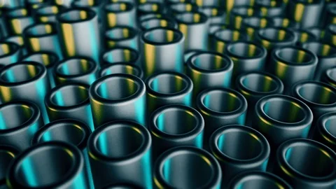 Metal moving pipes. Abstract 4k background. Stock Footage 125796751
