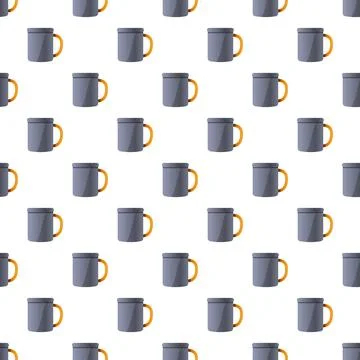 Metal mug pattern seamless Stock Illustration