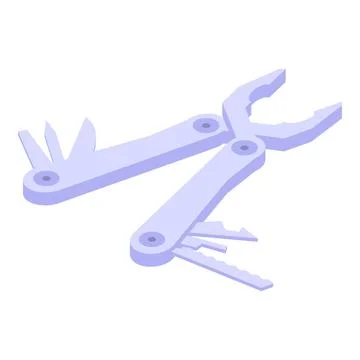 Metal multitool icon, isometric style Stock Illustration