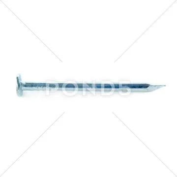 Metal nail isolated over the white background Stock Photos