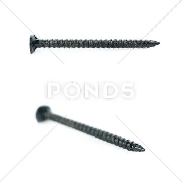 Metal nail isolated over the white background Stock Photos