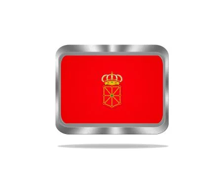 Metal navarra flag. Stock Illustration