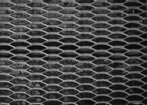 Metal net circle Foto stock