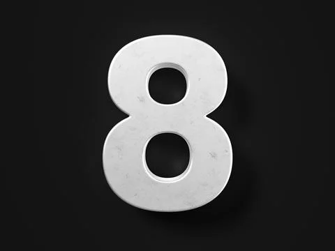 Metal number eight Stock Illustration