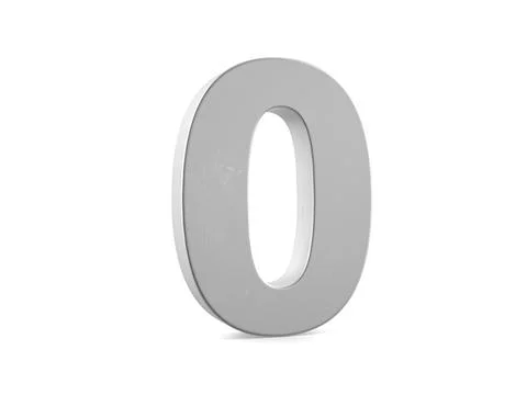 Metal number zero Stockillustratie