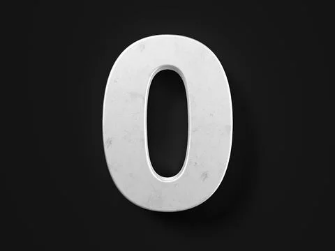 Metal number zero Stock Illustration