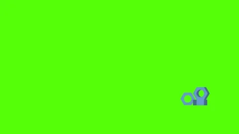 A metal nut pops out of the left corner, rolls towards the two lying nuts. Screw Video stock 240193349
