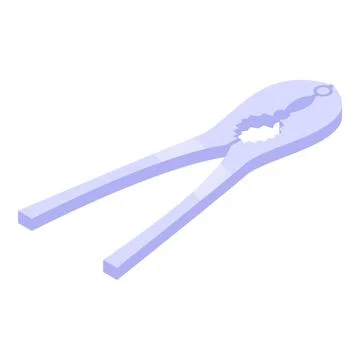 Metal nutcracker with handles crushing nutshells for food preparation Illustrazione stock