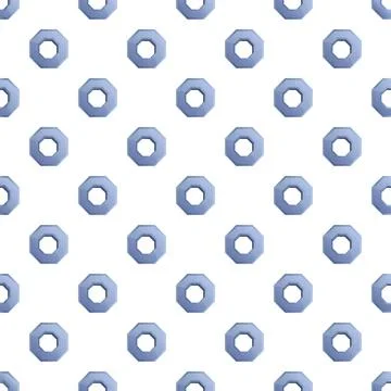 Metal nuts forming seamless hardware repair pattern Stock Illustration