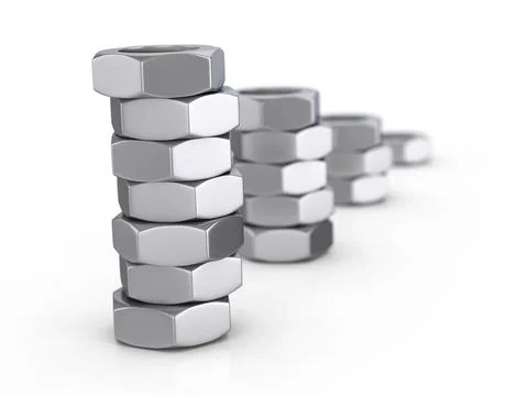 Metal nuts Stock Illustration