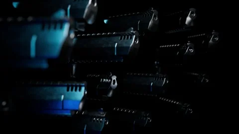 Metal Object Close Up Industrial Mechanical Concept Animation Stock Footage 332667570