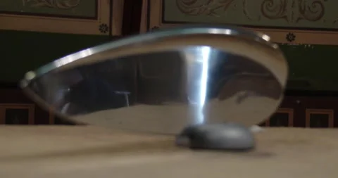 Metal Object Human Image Reflected In The Mirror Clip1425 Stock Footage 260153173