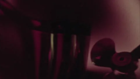 Metal objects turning  around with dreamy lens transition  Stock Footage 292616100